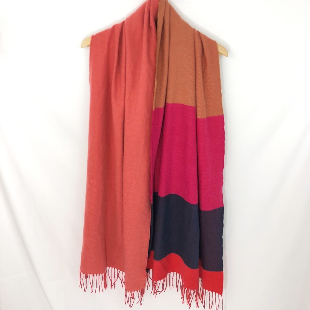 GAP Multicolor Scarf - Pink, Red, Brown, and Black